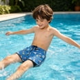thumbnail image 5 of LRen Boys Swim Trunks with Cooling Compression Liner Quick Dry Bathing Suit Toddler Stretch Swim Shorts, 5 of 6