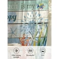 thumbnail image 6 of Summer Coastal Sheer Curtains 2 Panels Set, Ocean Coral Seaweed Window Sheer Curtains for Living Room/Bedroom, Wood Grain Light Filtering Rod Pocket Voile Drapes, 52" W x 84" L, 6 of 7