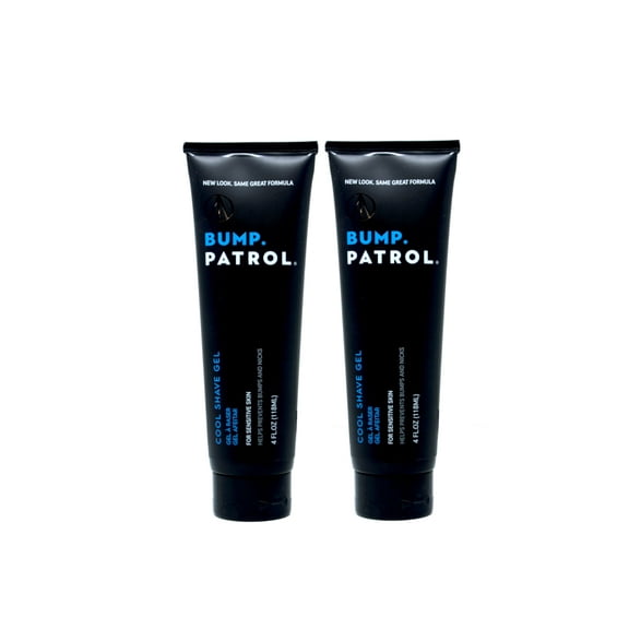 Bump Patrol Cool Shave Gel - Sensitive Clear Shaving Gel With Menthol Prevents Razor Burn, Bumps, Ingrown Hair - 4 Oz - 2 Pack