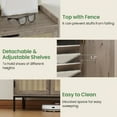 thumbnail image 4 of Toytexx Armoire de Rangement Grise avec Portes en Rotin, Tiroir et Tablettes Ajustables pour Entrée, 4 of 5