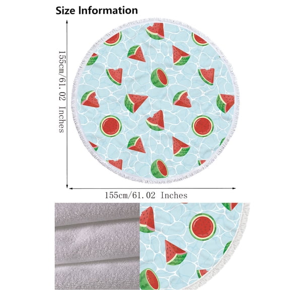 EUDIDV Towel - Quick Dry Round Printed Microfiber Beach Towel Super Lightweight Colorful Bath Towel Sandproof Beach Blanket Beach Mat Multi-Purpose Towel For Travel Swimming Pool Beach Towel