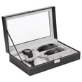 thumbnail image 6 of NEX 6 Slot Watch Boxes & Cases, Black, 6 Removable Pillows, 2 Keys, 13"x7.9"x3.3", 6 of 8
