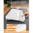 thumbnail image 2 of Ergonomic Wireless Keyboard & Mouse Combo - Rechargeable Type-C, Cushioned Wrist Rest, 7.28” Phone Holder, Silent Mouse, 2.4G Lag-Free for Windows/Mac,White, 2 of 9