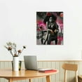 thumbnail image 3 of JEUXUS Black Girl African American Wall Art Decor Women Pink And Grey On Beach Eiffel Tower Abstract Canvas Paintings Pictures Posters Prints Bathroom Artwork For Wall Bedroom No Frame  12x16 in, 3 of 5