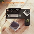 thumbnail image 4 of ODK Bureau Compact en Forme de L de 47 Pouces avec Étagères de Rangement et Support pour Moniteur, Noir, 4 of 8