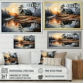 thumbnail image 4 of Designart "Reflections of Serenity Yellow Lakehouse Bliss II" Landscapes Floater Framed Canvas Art Print, 4 of 7