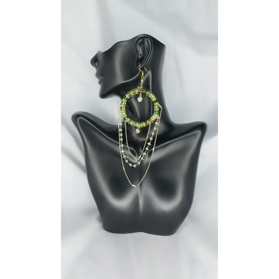 Chandelier tassel hoop earrings
