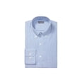 thumbnail image 1 of Van Heusen - Camisa de vestir con cuello abotonado a rayas y corte regular para hombre, azul, 18.5 pulgadas, cuello, manga de 36 a 37 pulgadas, 1 of 5