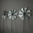 thumbnail image 6 of Zeckos Silver Metal Windmill Wind Spinner Garden Stakes Set of 3, 6 of 6