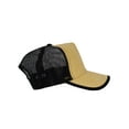 thumbnail image 4 of Top Headwear Trucker Straw Hats For Men Two-Tone Snapback Cap, Natural Black, 4 of 4
