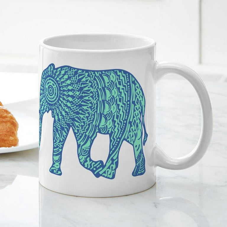  White Elephant Gift Mug, Two Tone 11oz Coffee Tea Cup