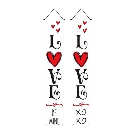 WEGFTDUOP Valentine's Day Decorations Couplet Decorations Romantic Red -themed Door Couplets And Ornaments Create A Festive Party Suitable For Celebrations.