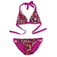 thumbnail image 1 of Becca Womens Printed Reversible Bikini de 2 piezas, Púrpura, Mediano, 1 of 2