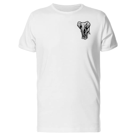 Tiny Elephant Drawing Corner Tee Men's -Image by Shutterstock