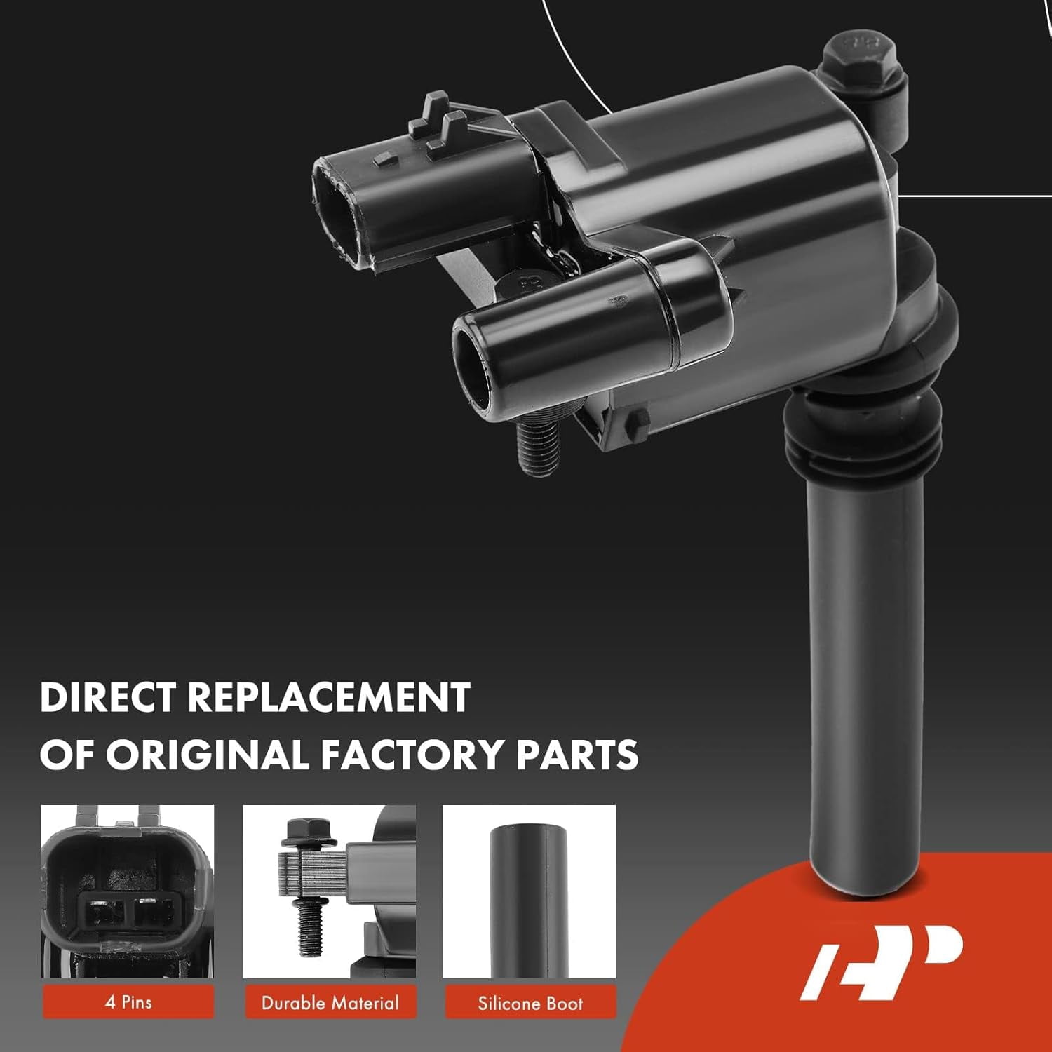 A-Premium Ignition Coils and Spark Plugs Kits Compatible with Jeep Grand Cherokee 2005 & Dodge Ram 1500/2500/3500 2003-2005, Durango 2004-2005, Magnum 2005 & Chrysler 300 2005, 5.7L 8-PC Set