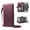 Purple, variant on TECH CIRCLE Glitter Wallet Case for Samsung Galaxy S26 Edge (6.7 inch), with Wrist/Crossbody Strap, Built-in Stand, Credit Card Slots, Cash Slot, PU Leather Protective Flip Folio Case, Black