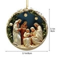 thumbnail image 3 of JilgTeok Home Essential Clearance Plastic Nativity Scene Ornaments Bulk, Religious Christmas Ornaments for Christmas Tree. Birth of Jesus Hanging Decorations, Holy Christian Gifts(3.1*3.1in), 3 of 8