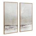 thumbnail image 5 of Kate and Laurel Mystic Two-Piece Framed Canvas Abstract Landscape Wall Art, 16 x 32, Brown, Soft Watercolor Art Set for Wall in Bedroom, Entryway, or Living Room Decor, 5 of 10