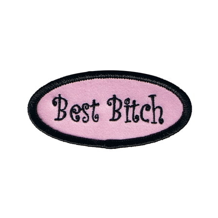Best B*tch Name Tag Patch Novelty Badge Girls Bride Embroidered Iron On Applique