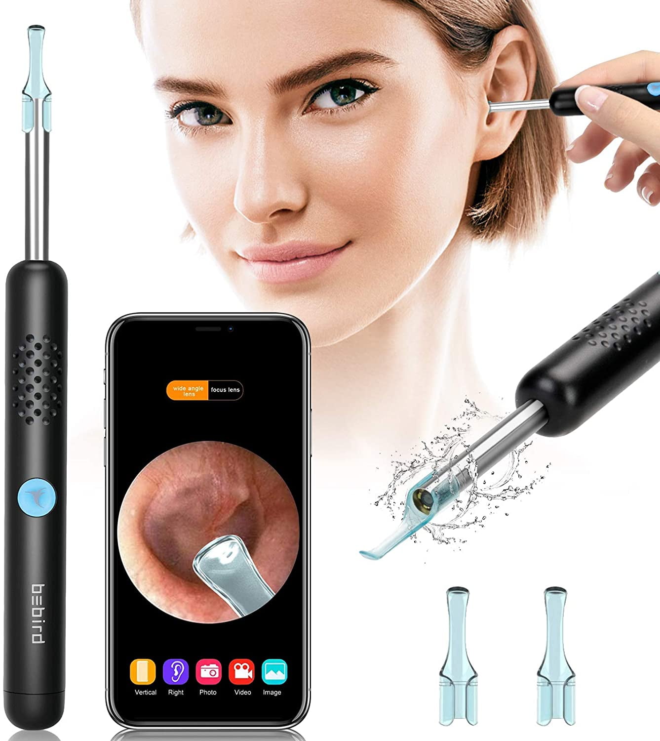 Ear Wax Removal, Ear Cleaner Ear Wax Removal Kit, Wireless Ear Wax Remover Otoscope with 1080P HD Endoscope Ear Camera Ear Wax Removal Tool for ...