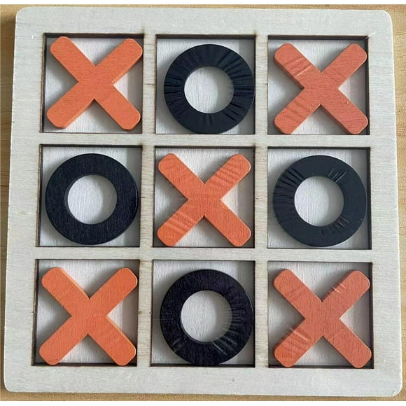 Tablero de tres en raya Jiugongge XO de madera, juguetes educativos para niños, juegos de escritorio de educación temprana, entrenamiento de pensamiento lógico