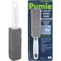 Pumie Toilet Bowl Ring Remover, TBR-6, Natural Pumice Stone with Handle, Removes Unsightly Toilet Rings, Stains from Toilets, Sinks, Tubs, Showers, Safe for Porcelain, Grey, 1 Pack