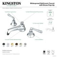 thumbnail image 4 of Kingston Brass KS4460HL Metropolitan Widespread Bathroom Faucet with Brass Pop-Up, Matte Black, 4 of 4