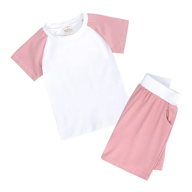 Vêtements Garçon T-Shirt Manches Courtes Tee Tops Shorts Décontractés Col Rond Vêtements d'Été Tenues Familiales Ensembles Assortis 9-12 Mois Mode Garçons
