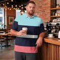 thumbnail image 2 of GrmtClth Men's Big & Tall Bold Stripe Sport Shirt Short Sleeve Relaxed Fit Quick Dry Anti Shrink Fabric Wear Green 7XL, 2 of 7