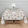 thumbnail image 3 of Pioneer Flower Floral Print Pattern Square Tablecloth, Waterproof Wipeable Spillproof Washable Table Cover for Home Kitchen Party and Daily Decor 42"x42", 3 of 6