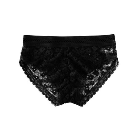 

TFDZ Women Lingerie Lingerie For Women Sexy Naughty Ladies Fashion Charming Breathable Sexy Lace Thin Hollow Out Skin Friendly Elasticity Panties Underpants Black
