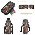 thumbnail image 5 of ZUXONGSY Aztec Horse Print School Backpack for Boys Girls Bookbag with Lunch Tote Bag Pencil Case and Water Bottle Holder School Bag for Kids Children Kindergarten Book Bag Set of 4 Pcs, 5 of 5