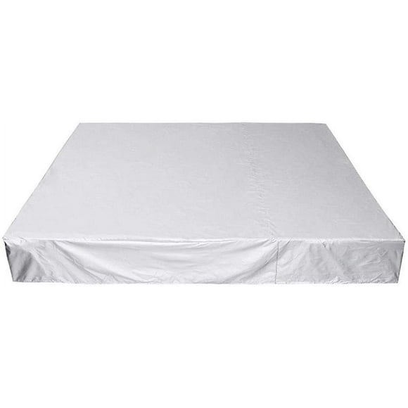Protective Cover for Spa, Hot Tub, Pool, Bathtub, Oxford Fabric Spa Cover for Outdoor Garden, Dustproof, Waterproof, Anti-UV, silver 231 * 231 * 30cm