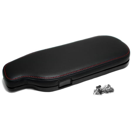 Flip Over Armrest - Scion FRS / Subaru BRZ Euro-Spec Flip Open Armrest - Black w/ Red Stitching