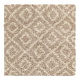 thumbnail image 3 of Unique Loom Trellis Shag Collection Area Rug - Ruth (3' 3" Square Light Brown/Ivory), 3 of 11