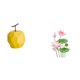 thumbnail image 1 of Figura artística de con forma de fruta, adorno decorativo, estatua con patrón geométrico, material impermeable, ideal para sala de estar, do, 1 of 8