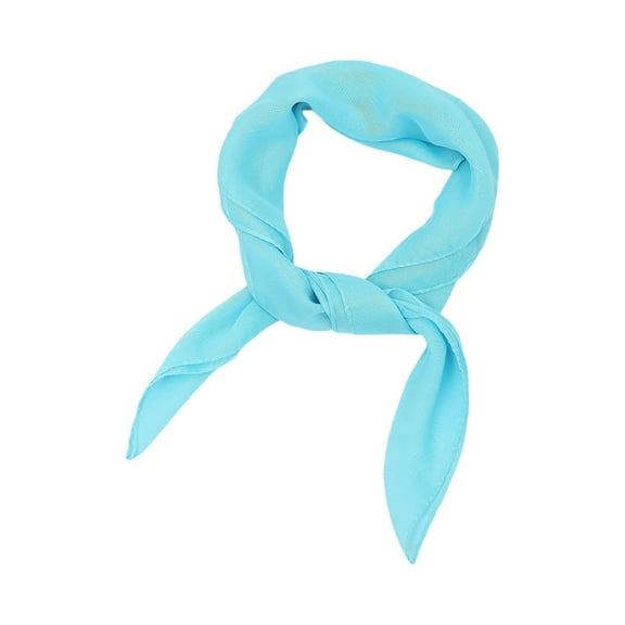 Ticikt Vintage Candy Color Soft Chiffon Scarf Square Neck Head Scarf for Women Lightweight Art Performance Dance Neckwear Shawl