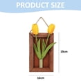 thumbnail image 2 of Artificial tulip wall-mounted flower pot landscape artificial plant interior decoration fake flower - yellow, 2 of 5