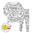 thumbnail image 2 of Gunia Todder Boys Girls Easter Sleepwear Kids Coloring Comfortable Diy Hand Drawn Hoodie Set Unisex Kids Sweatshirt Pants Outfit Soft Cute Unisex Pajama 3-9 Years, 2 of 5