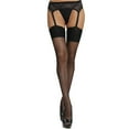 thumbnail image 2 of Porte-jarretelles Bas Noirs Dentelle Femmes 4 Sangles avec Bas pour Cuisses Lingerie Élégante, 2 of 5