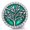 Green, variant on Snap Jewelry 18MM Green Family Tree Ginger Charm with Rhinestone Accents