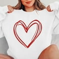 thumbnail image 5 of hotojiny Women's Valentine's Day Sweatshirts Fashion Long Sleeve Crewneck Pullover Casual Cute Heart Print Loose Tops, 5 of 5