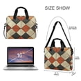 thumbnail image 3 of FORMRS 16" Laptop Bag Carrying Sleeve Case with Handle Travel Shoulder Briefcase, Checkered Pattern, 3 of 8