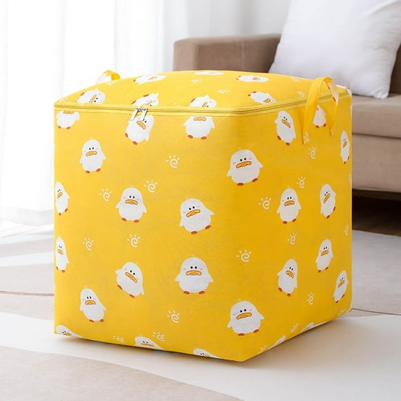 100L Largecapacity Storage Bag With Handle Largecapacity Storage Bag Foldable Storage Bucket For Quilt Blanket And