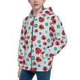 thumbnail image 2 of Kdxio Ladybugs And Flowers 1 Pattern Kids Boys Girls Zip Up Hoodie 3D Printed Hooded Sweatshirt Hoody Coat with Pocket 7-12 Y-Small, 2 of 6