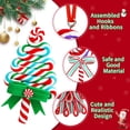 thumbnail image 3 of 16Pcs Christmas Lollipop Ornaments, Candy Christmas Tree Decorations Colorful Mini Candy Cane Hanging Ornaments Polymer Clay Peppermint Pendants for Xmas Tree Party Home Decorations, 3 of 7