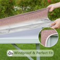 thumbnail image 6 of Pink Glitter White Marble Pattern Square Fitted Tablecloth with Elastic Edge,Square Table Cover,Washable Elastic Table Cover for Home Kitchen Party Decor 36"x36", 6 of 6