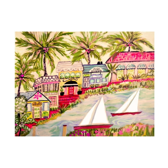 Karen Fields 'Smooth Sailing II' Canvas Art