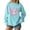 Light Blue, variant on Womens Breast Cancer Shirt Long Sleeve Pink Ribbon Angel Wings Print Sweatshirt Breast Cancer Awareness Support Survivor Pullover Crew Neck Tops
