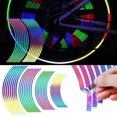 thumbnail image 4 of 10 "Vélo Moto Roue Réfléchissante Autocollants PVC Laser Style Jante Bande Réfléchissante Bandes Colorées Imperméables, 4 of 4
